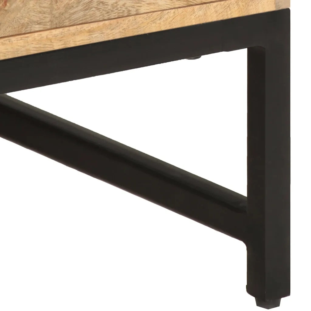 Tavolino da Salotto 67x67x45 cm in Legno Massello di Mango 320375