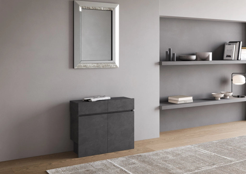 Panche Allungabili Inferiore e Superiore 72-300x26x60 cm Evolve Antracite Spatolato