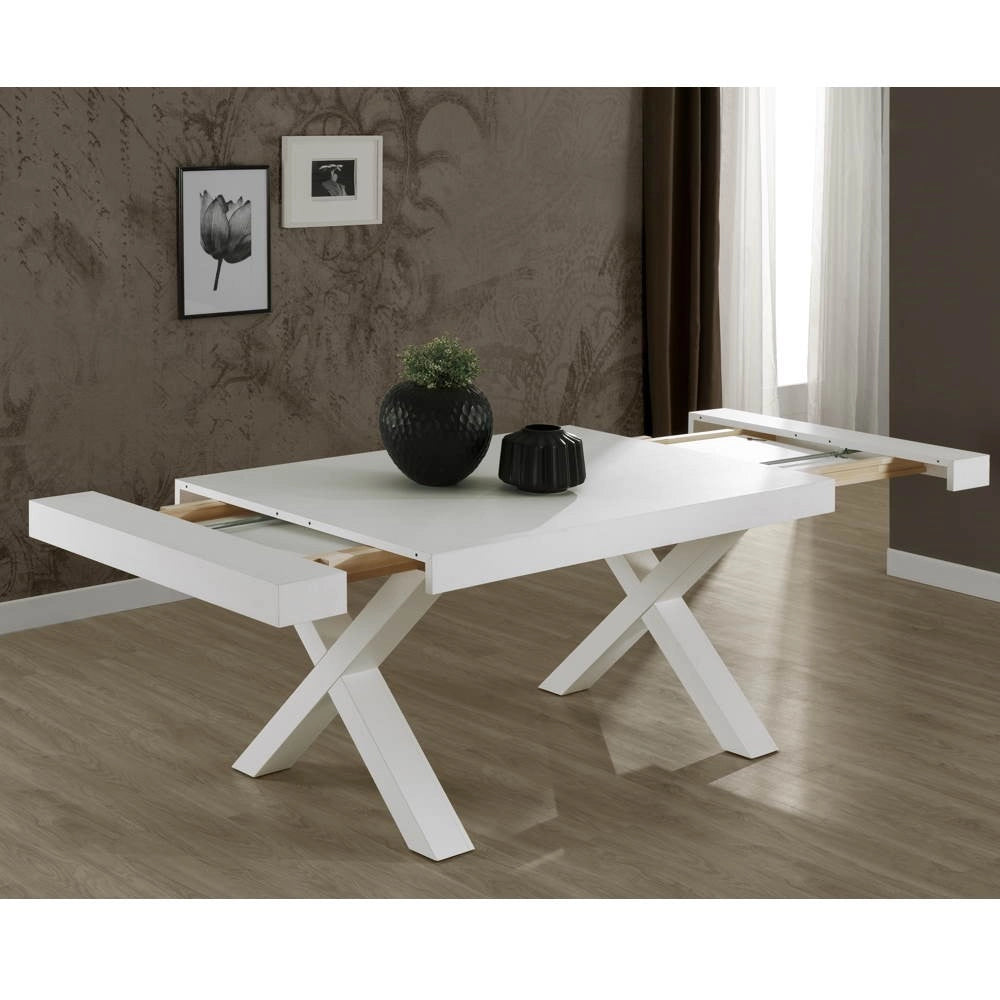 Tavolo allungabile Gondar 160x90 bianco larice