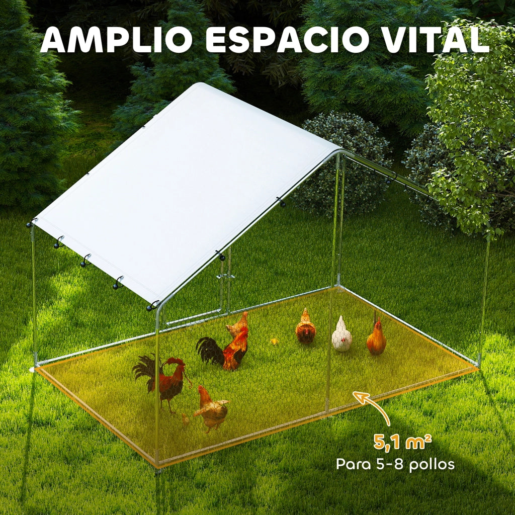 Pollaiolo per Galline Grande ¨C Zephmum ¨C Grigio 300x170x190 cm