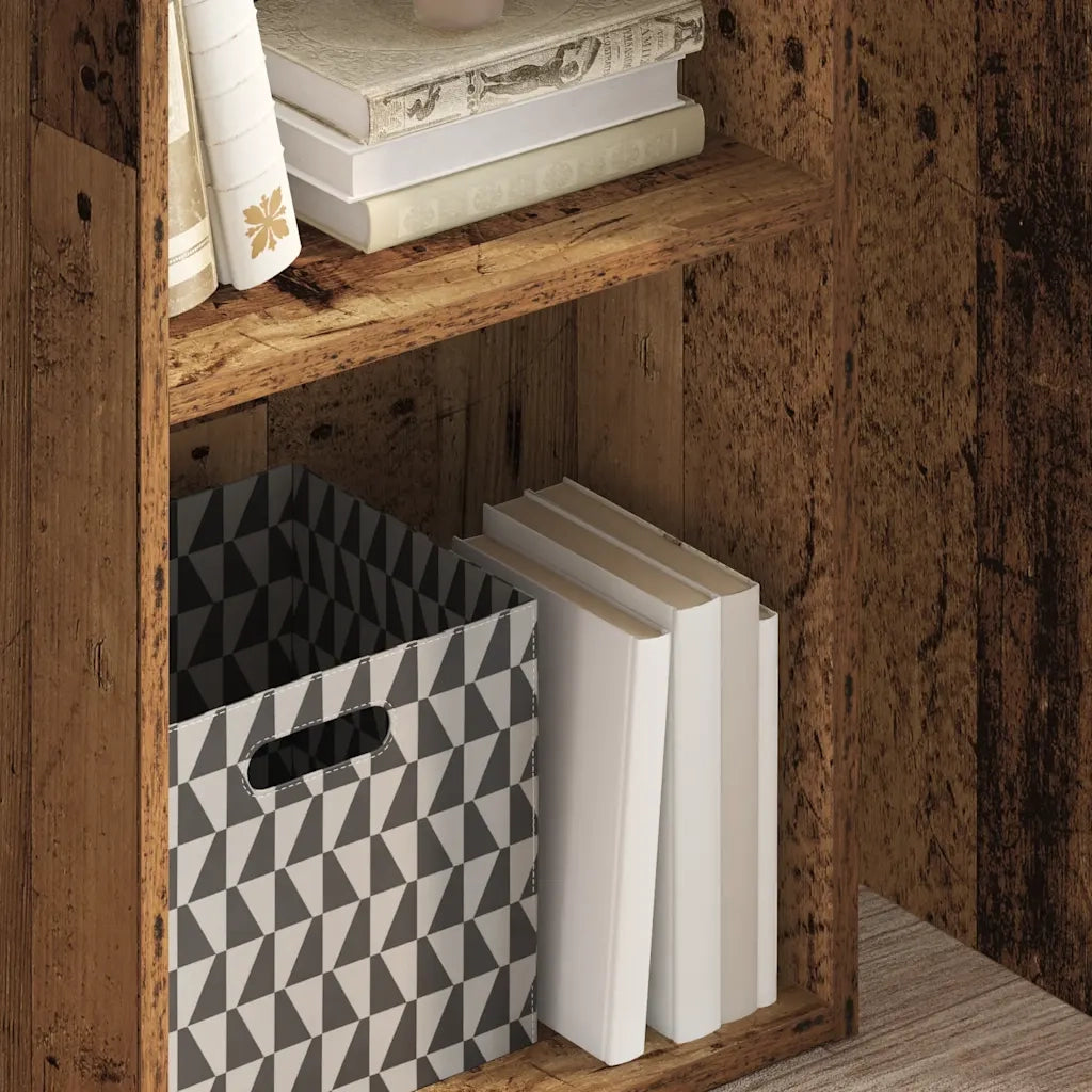 Libreria-Scaffale per Libri-Mobile di Stoccaggio Legno Antico 40x30x77 cm in Legno Multistrato