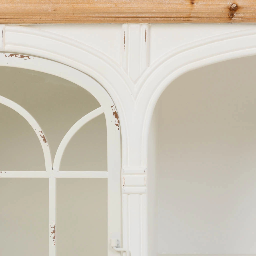 Credenza in legno bianco con 2 ante e 1 cassetto 150x36x80h cm