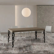 Tavolo allungabile 180/440x90 cm Karamay Premium tortora gambe antracite