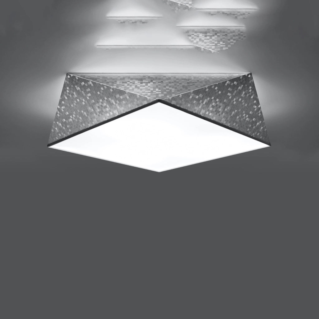 Plafoniera TRIGON 45 Pure Lume 3xE27 cromo argento 50cm