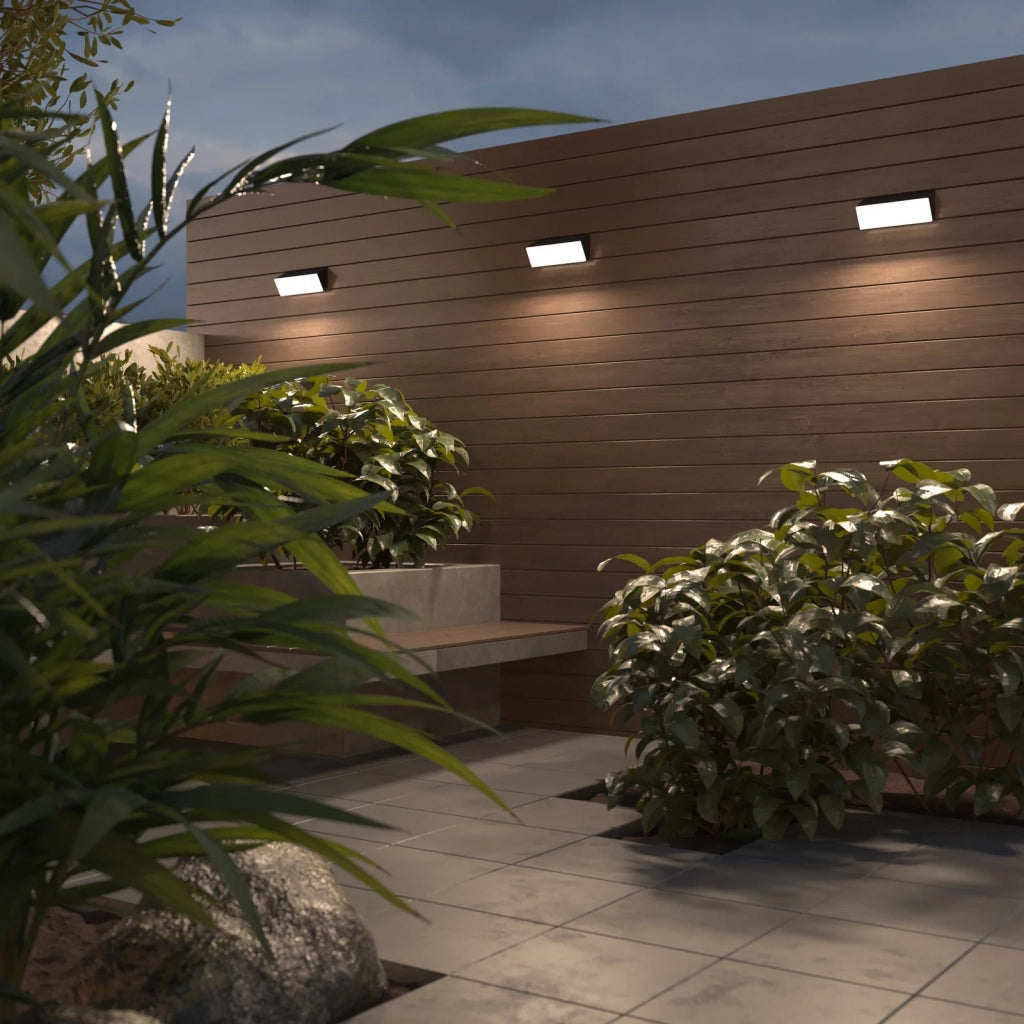 Maytoni Applique moderna Brick 1 luce LED integrato IP54 grafite alluminio