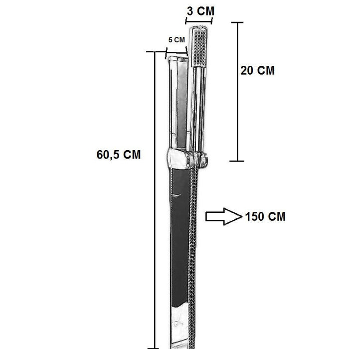 Saliscendi Ad Incollo , No Fori Con  Doccetta E Flessibile