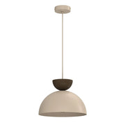 Lampada sospesa Nevis 1xE27 beige/marrone acciaio