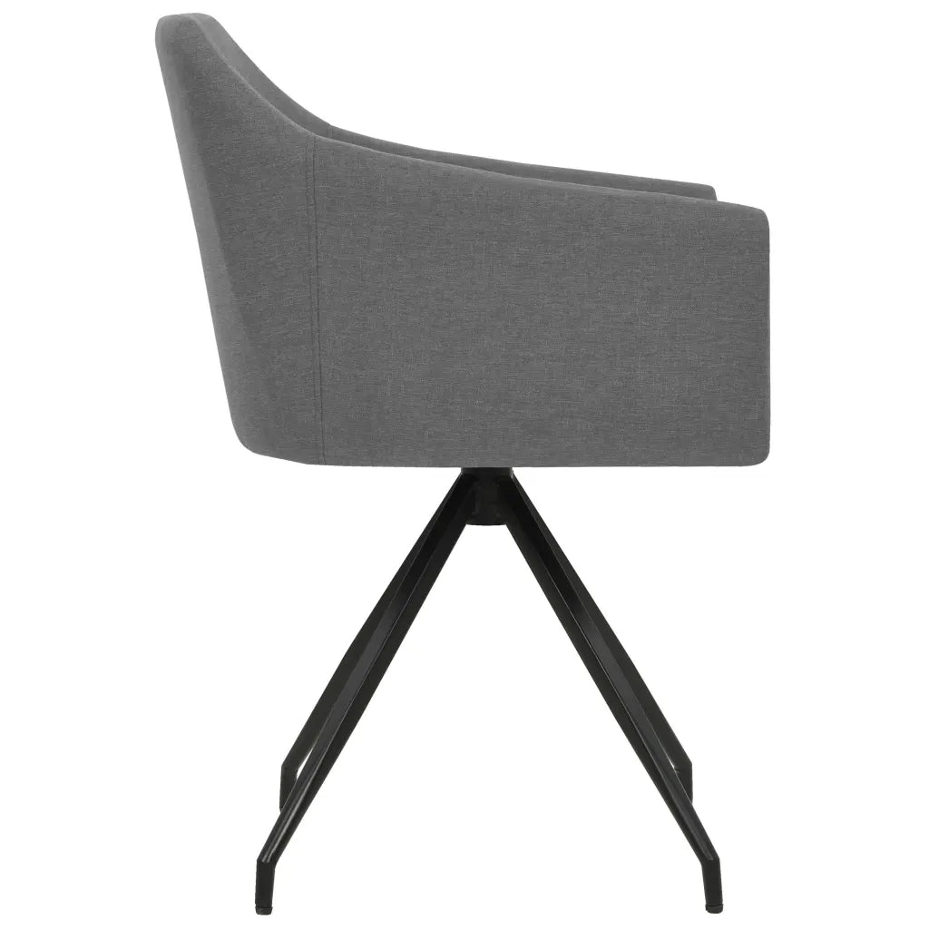 Sedie da Pranzo Girevoli 2 pz Grigio Chiaro in Tessuto 247064