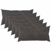 Federa 6 pcs HEERLEN Grigio Scuro 40 x 70 cm Velluto 909476