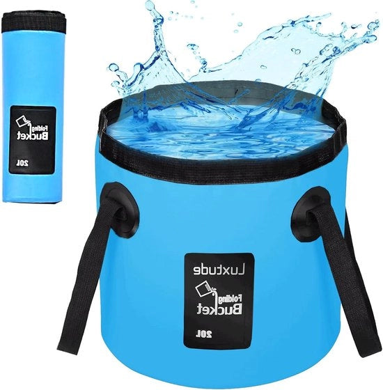 Emme 20 L Portatile in Pelle di Zecca Ultralight per Esterni Inclinabile in Pelle di Zecca per Escursioni in Blu