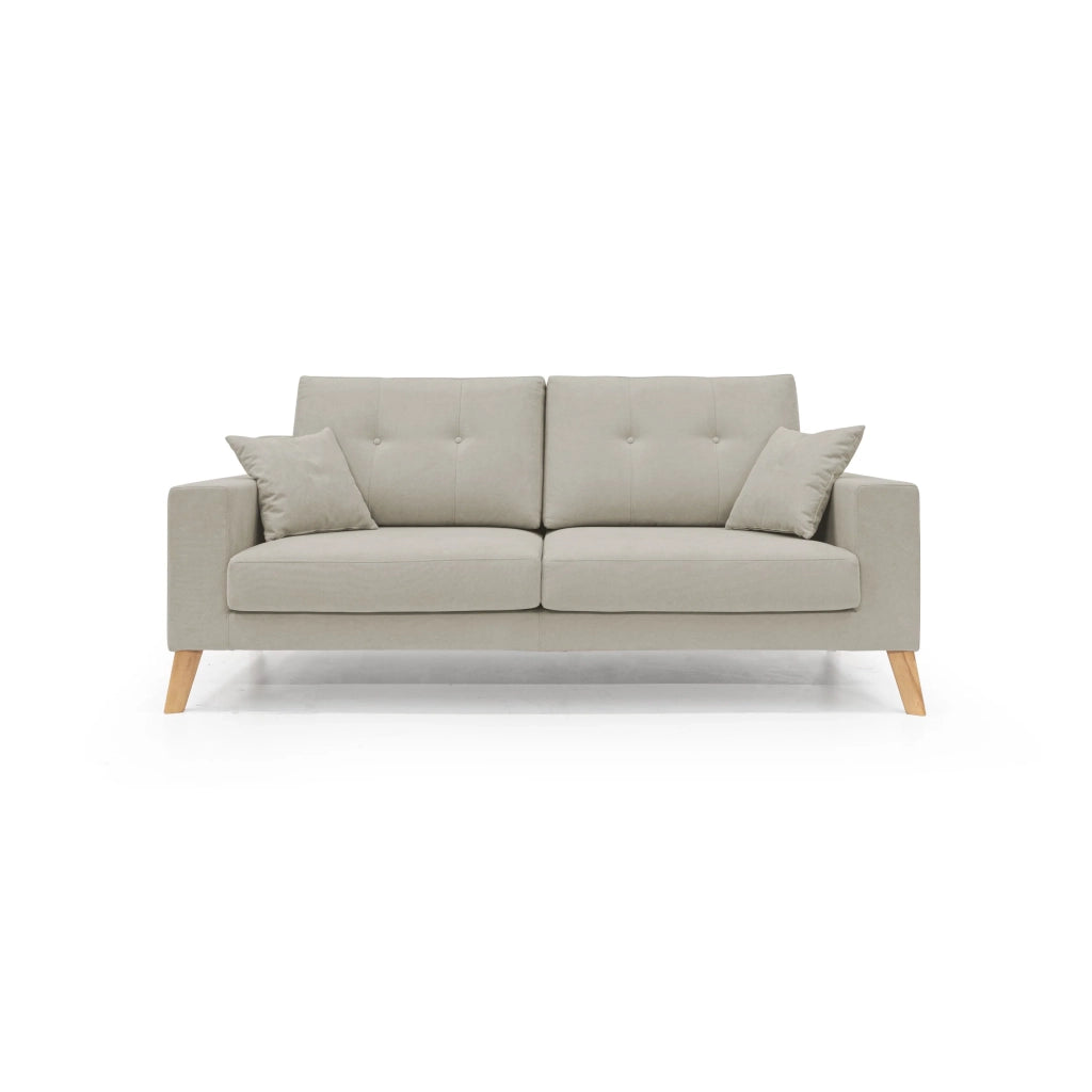 Danish Divano moderno in tessuto morbido impermeabile T02 186 cm panna