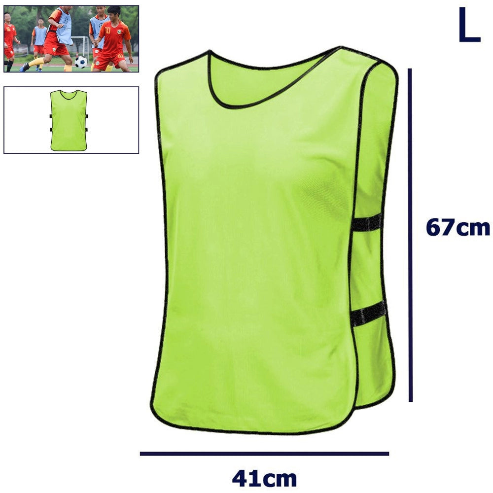 Trade Shop - Pettorina Da Allenamento Gilet Casacca Sportiva Scuola Calcio Sport Basket Color -