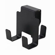 Trade Shop - Gancio Bifacciale Per Porta Box Doccia 3 Ganci Accappatoio Telo Bagno Nero 87772 -