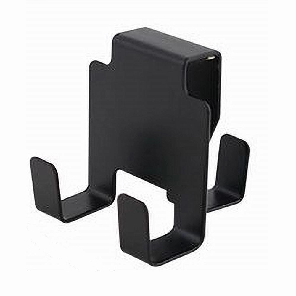 Trade Shop - Gancio Bifacciale Per Porta Box Doccia 3 Ganci Accappatoio Telo Bagno Nero 87772 -
