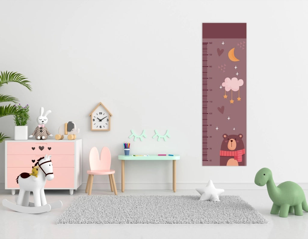 Metro Parete Misura Crescita Bambini in PVC 36x120 Cm Righello Grafico Altezza Muro Bimbi DIS_L