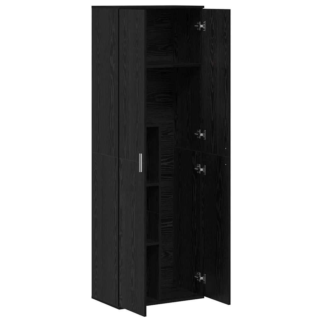 Alto mobile Rovere nero 60 x 35 x 180 cm Legno multistrato 3365569