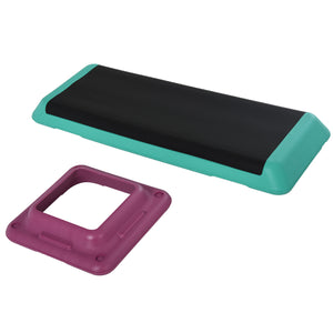 Stepper per Aerobica 110x40x20 cm Antiscivolo e Regolabile su 3 Livelli in Plastica Multicolore