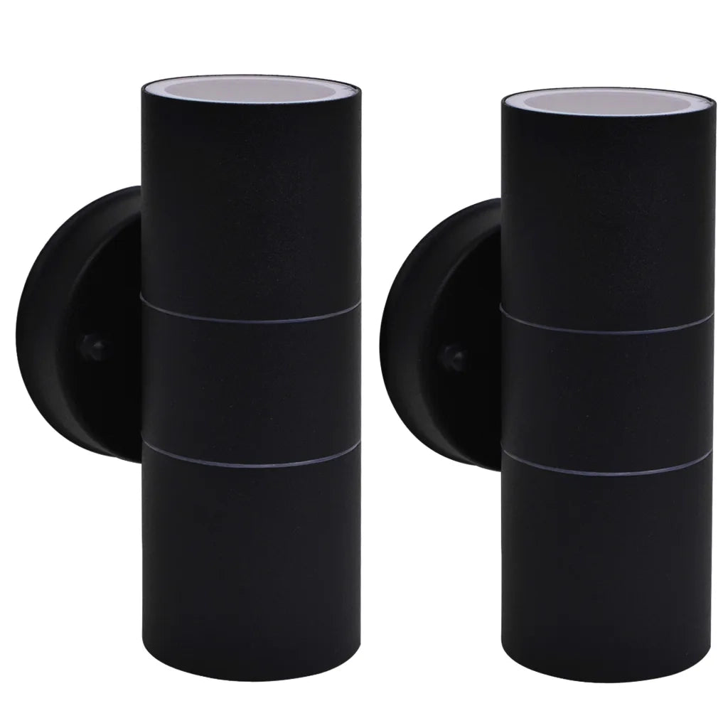 Applique da Parete 2 pz Acciaio Inox Proiezione Alto/Basso cod mxl 76076