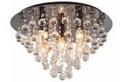 Plafoniera glamour London Crystal nera 46cm 5xE14 Reality