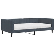 Divano letto | Sof¨¤ letto | Letto singolo con Materasso Grigio Scuro 100x200 cm in Velluto