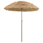 Ombrellone da giardino leggero inclinabile rotondo 160 x 160 x 196 cm in polipropilene naturale 02_0058864