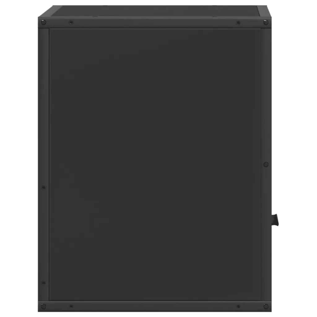 Comodino a Muro-Tavolino da notte sospeso Nero 40x31x39,5 cm 915912