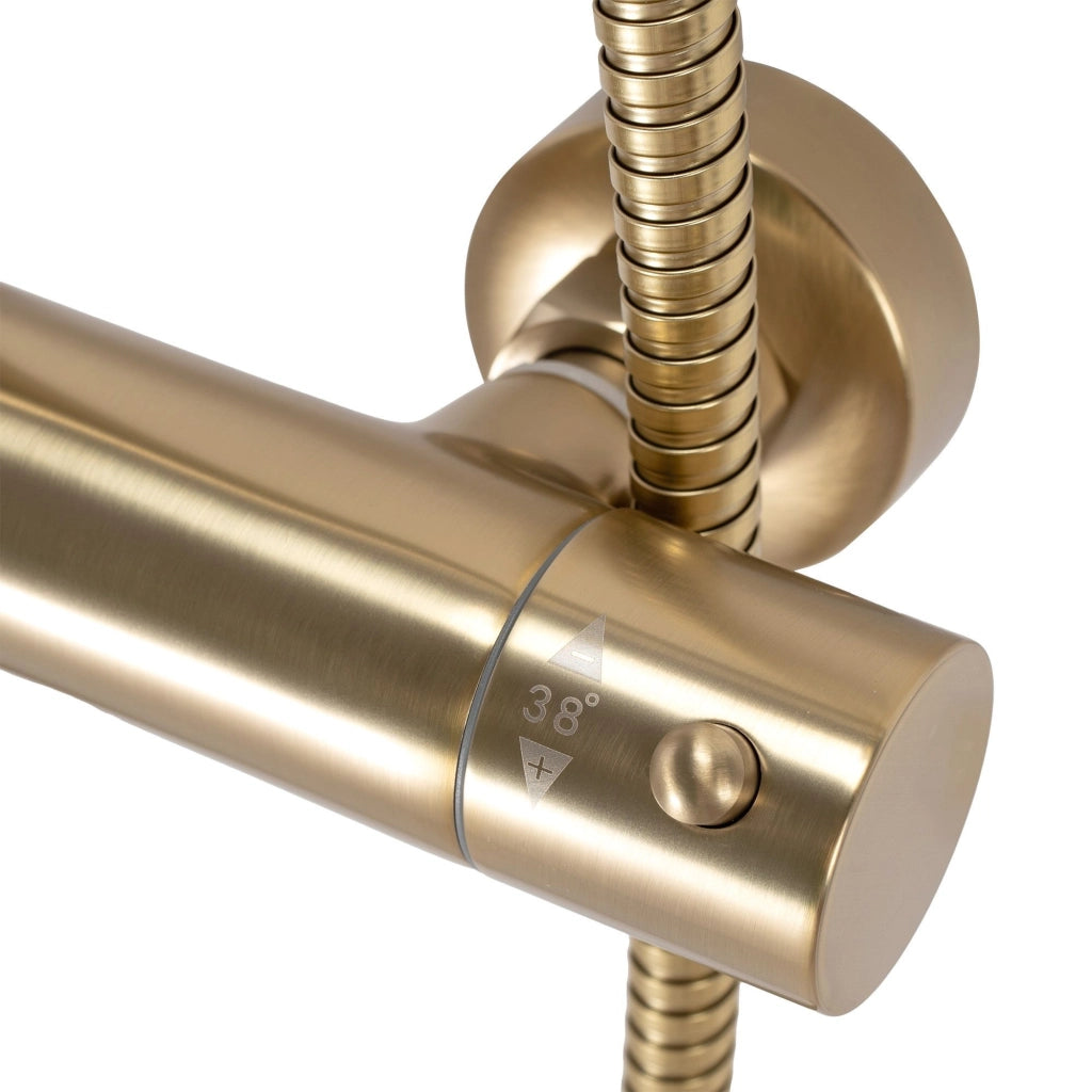 Set Doccia Con Termostato Rea Parot Brushed Gold