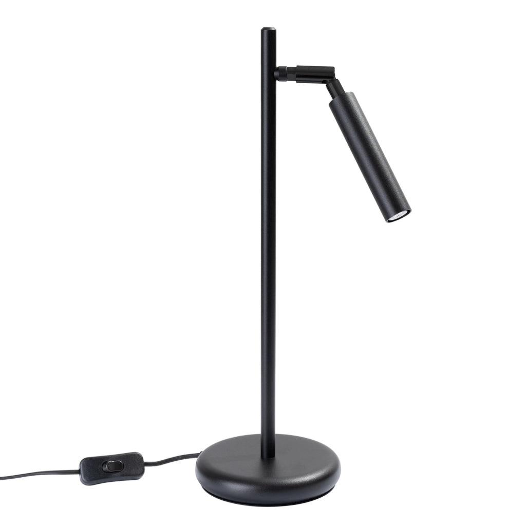 Lampada da tavolo nera moderna, paralume orientabile G9 Pure Lume