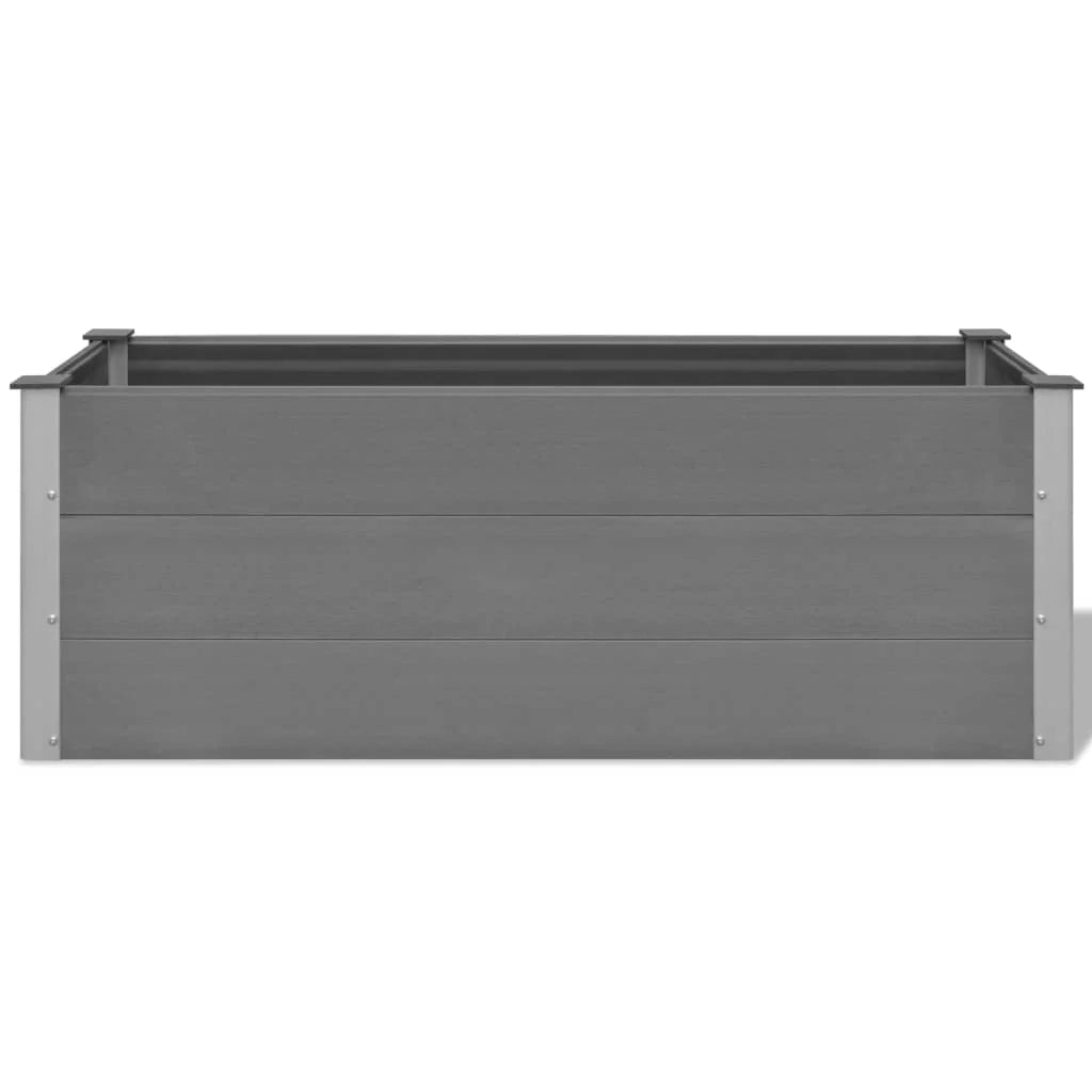 Fioriera rialzata per piante e fiori giardino WPC 150 x 50 x 54 cm grigio 02_0001240