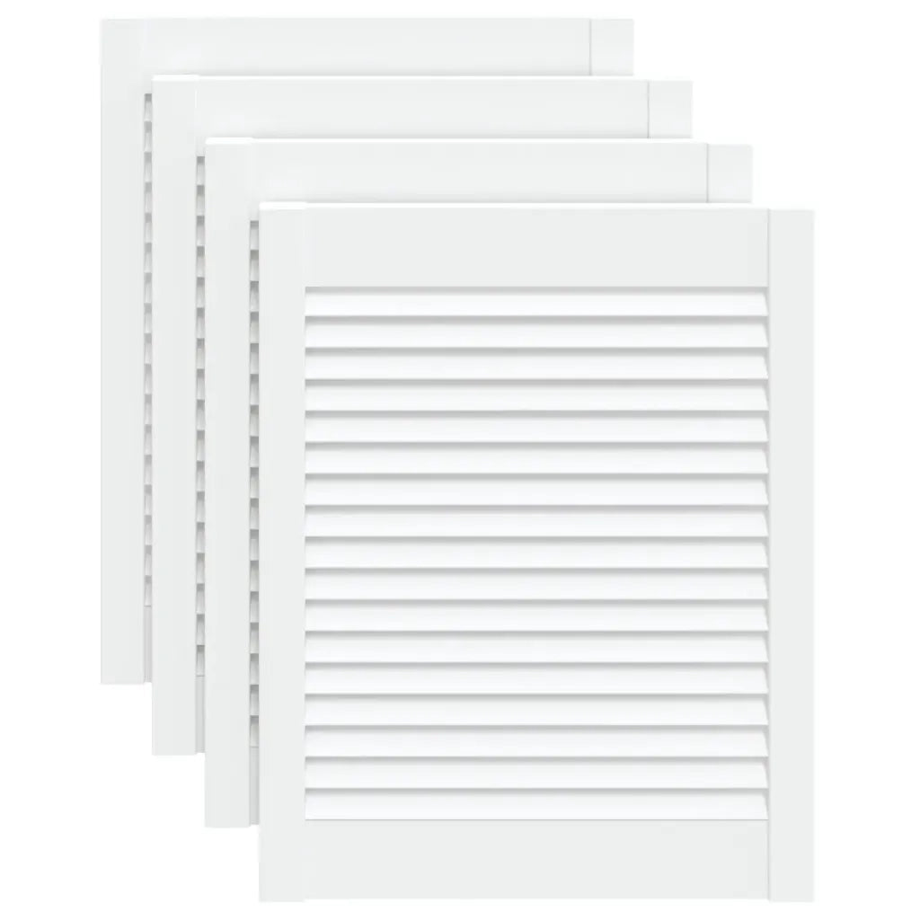 Ante a Lamelle 4 pz Bianche 61,5x49,4 cm in Legno di Pino 151156