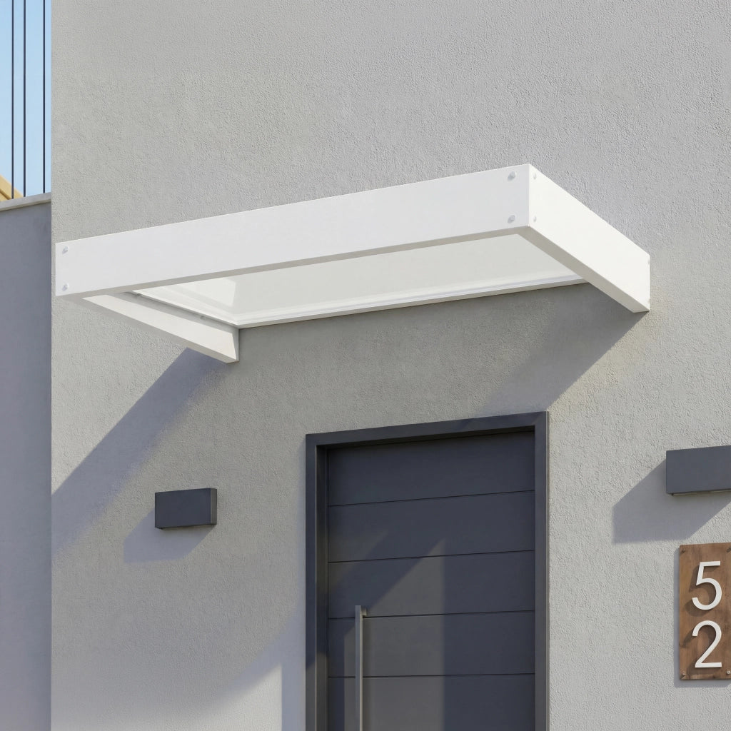 Pensilina Da Esterno  160X95 cm Bianco - Opale Bianco Canopia Sophia