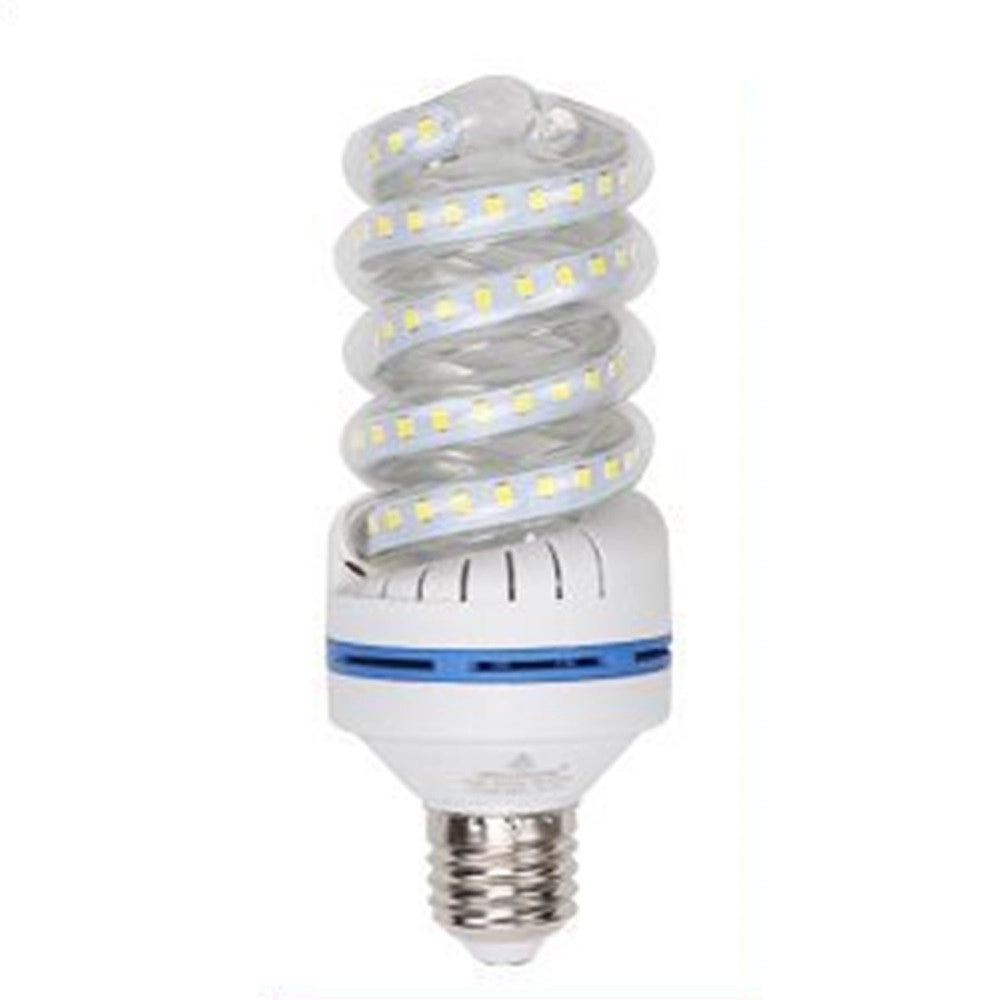 Trade Shop - Lampadina Led E27 24w 2280lm Tortiglione Vortice Spirale Luce Naturale Calda Fredda - -bianco Caldo      -