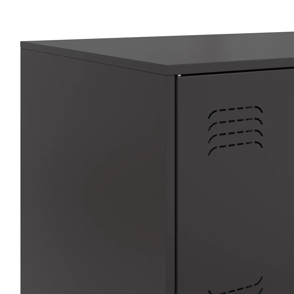 Credenza | Madia | Buffet da pranzo | Armadio da pranzo Nera 67x39x73 cm in Acciaio
