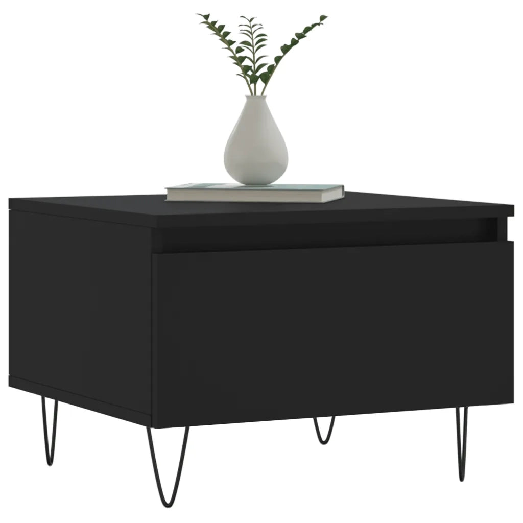Tavolini da Salotto 2pz Neri 50x46x35 cm in Legno Multistrato 830863