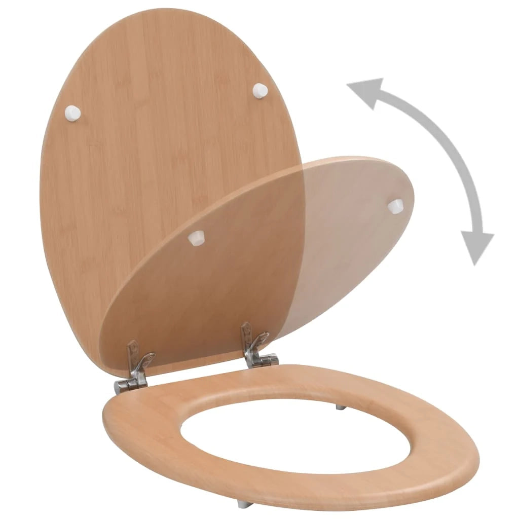 Set di due sedili per WC con coperchio MDF design bambù 02_0002963