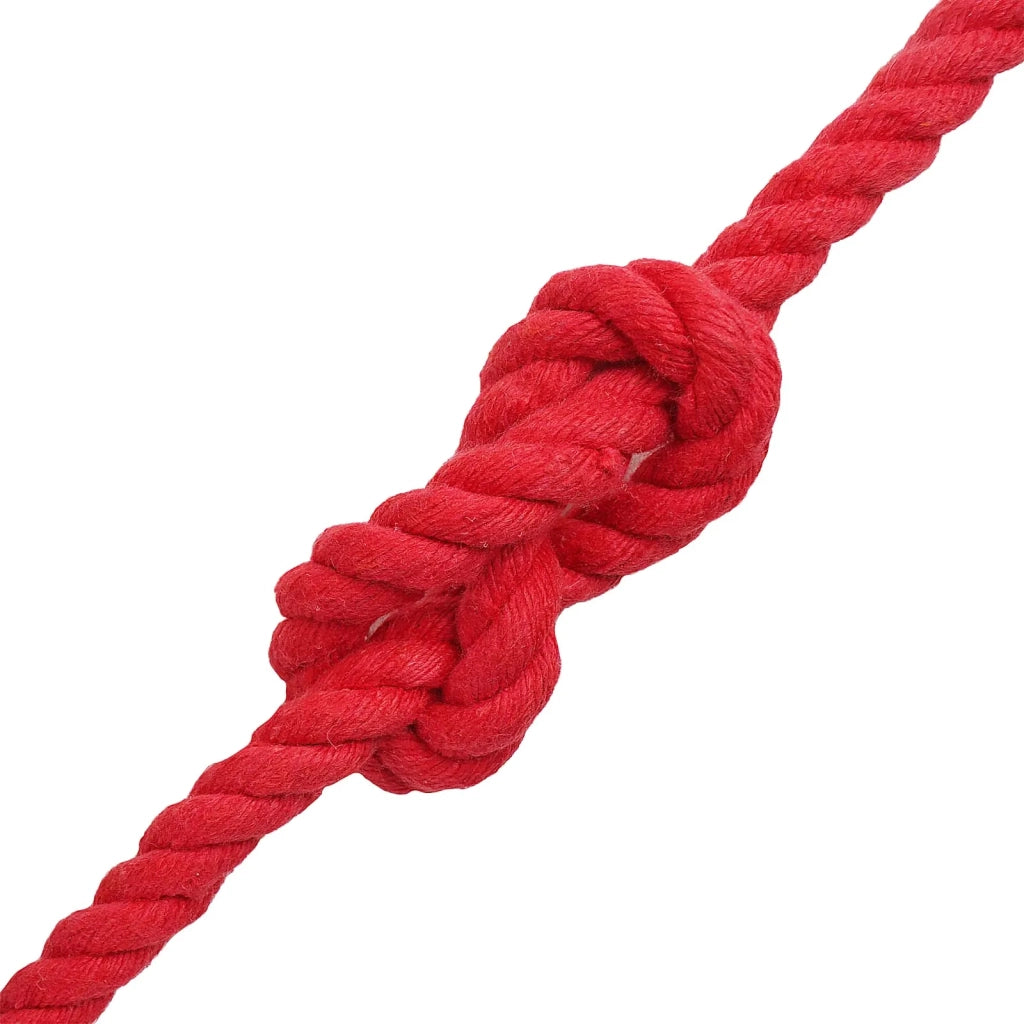 Corda di Cotone 10 mm 100 m Rosso 100% Cotone 42011909