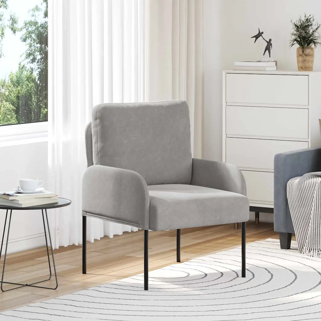 Divani con cuscino 55cm Grigio chiaro Legno compensato