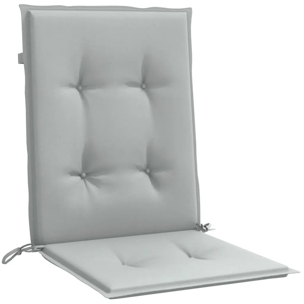 Cuscini Sedia Schiena Bassa 4 pz Grigio MÃ©lange 100x50x4 cm