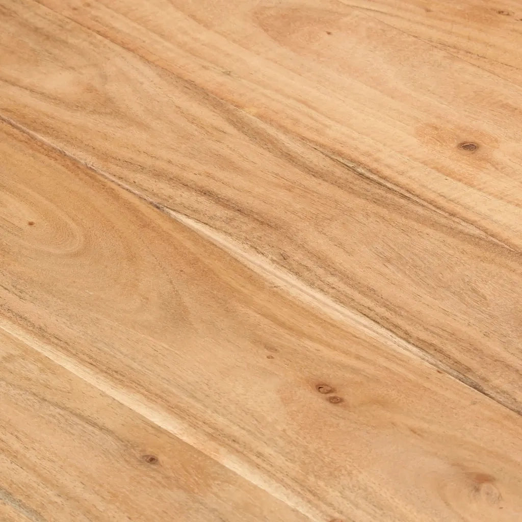 Tavolo da Pranzo Nero 180x90x77 cm in Legno Massello d'Acacia 351642