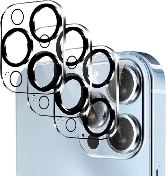 Protezione Premium per 3 telecamere iPhone 14 Pro/14 Pro Max - Resistente alle graffi - HD - 9H di durezza - Installazione rapida.