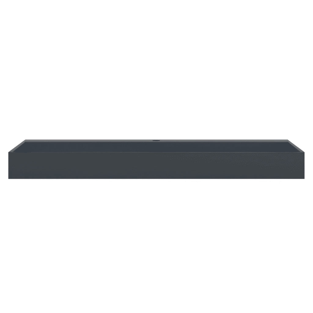 Lavandino 120x46x11 cm Blocco in Marmo/Minerale Antracite 155986