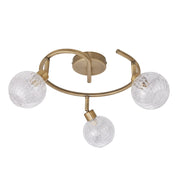 LÚZETE - QUINN LAMPADA DA SOFFITTO A 3 LUCI IN PELLE