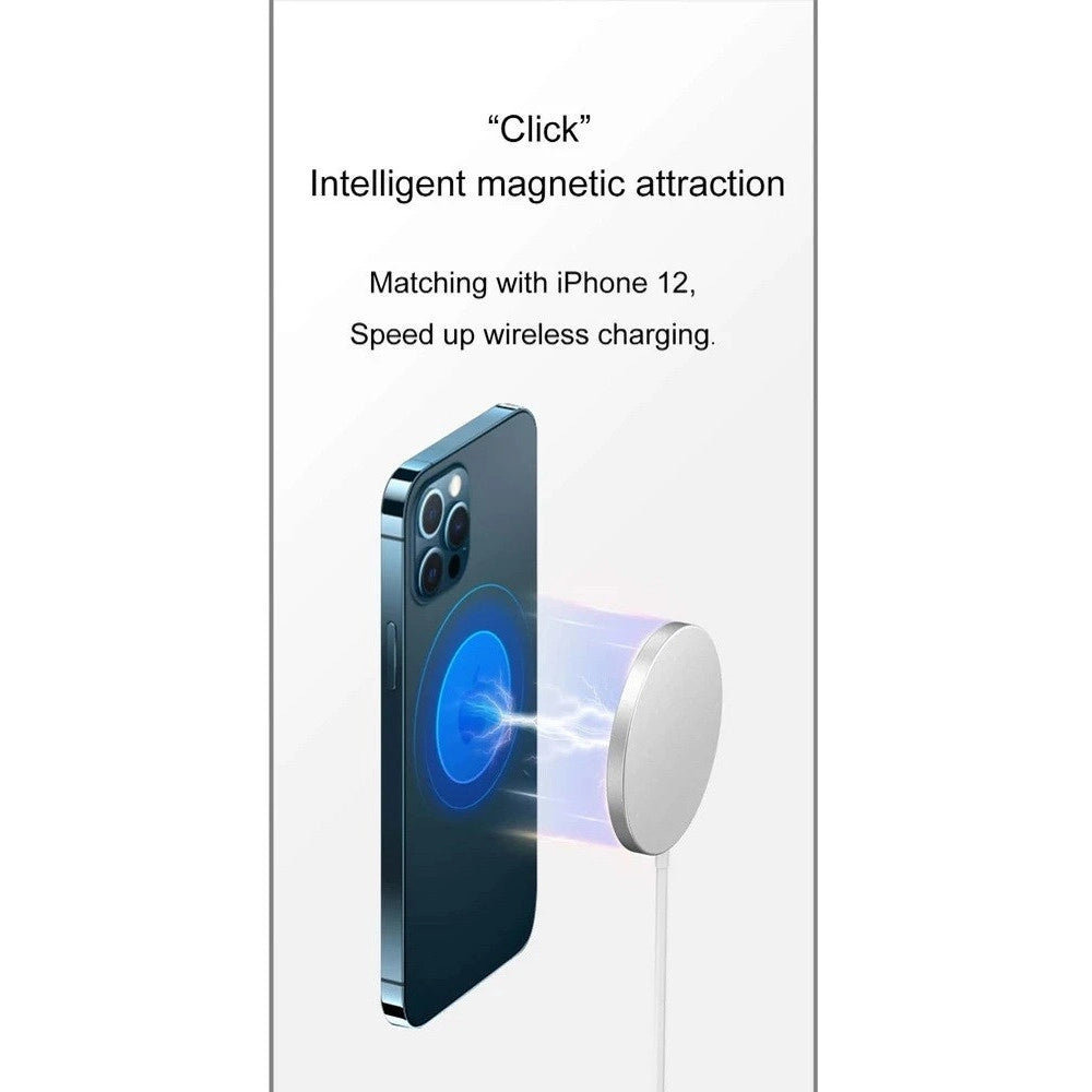 Trade Shop - Caricatore Senza Fili Magnetico Compatibile Con Iphone 12 Ricarica Veloce -