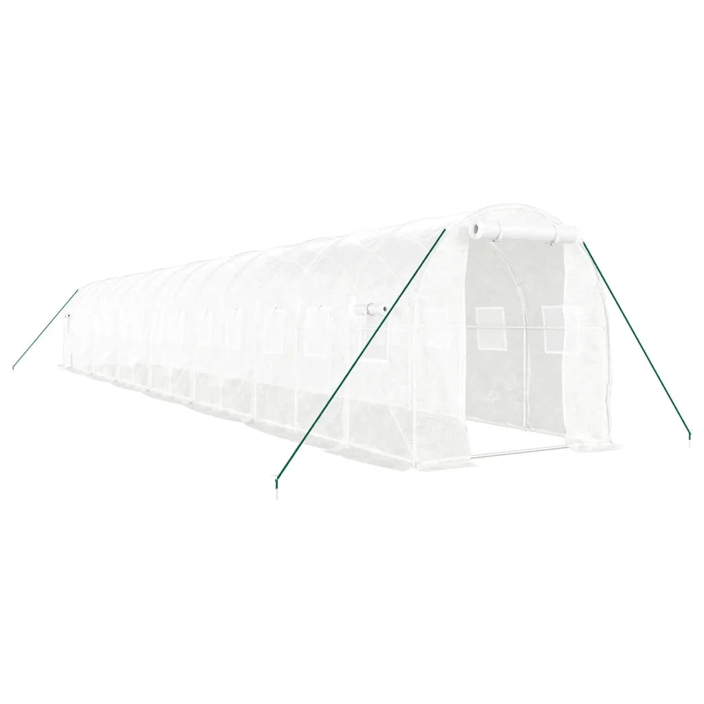 Serra con Telaio in Acciaio Bianco 28 m² 14x2x2 m 3188033