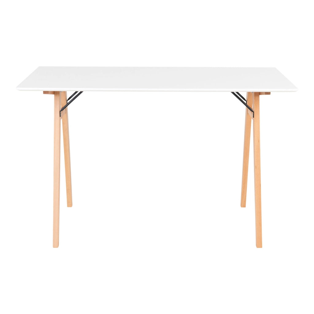 Scrivania Vojens, Bianco, MDF, 60x120x75 cm