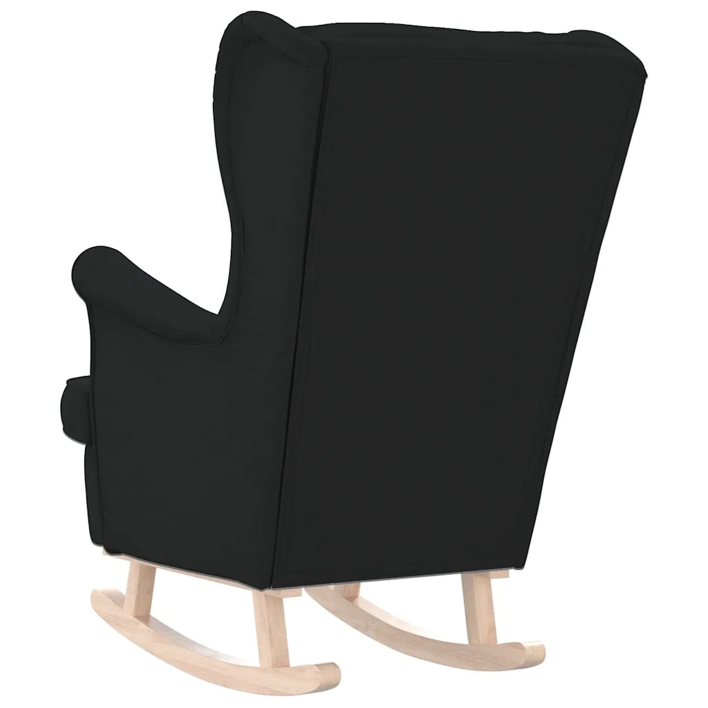 Sedia a Dondolo Nera 74x90x102 cm in Tessuto 4016921