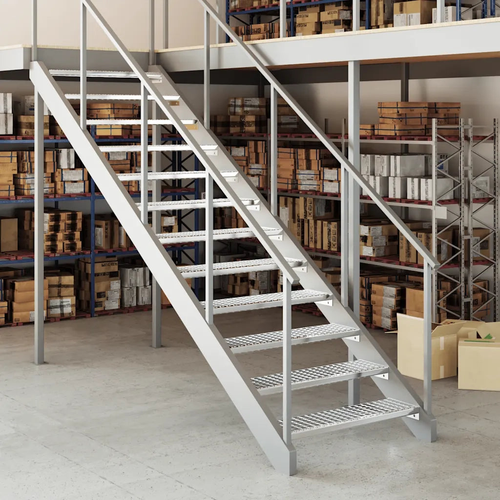 Gradino in Griglia 100x24x7 cm Acciaio Zincato 155681