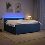 Letto box spring con materasso Blu 200 x 200 cm Tessuto 3452505