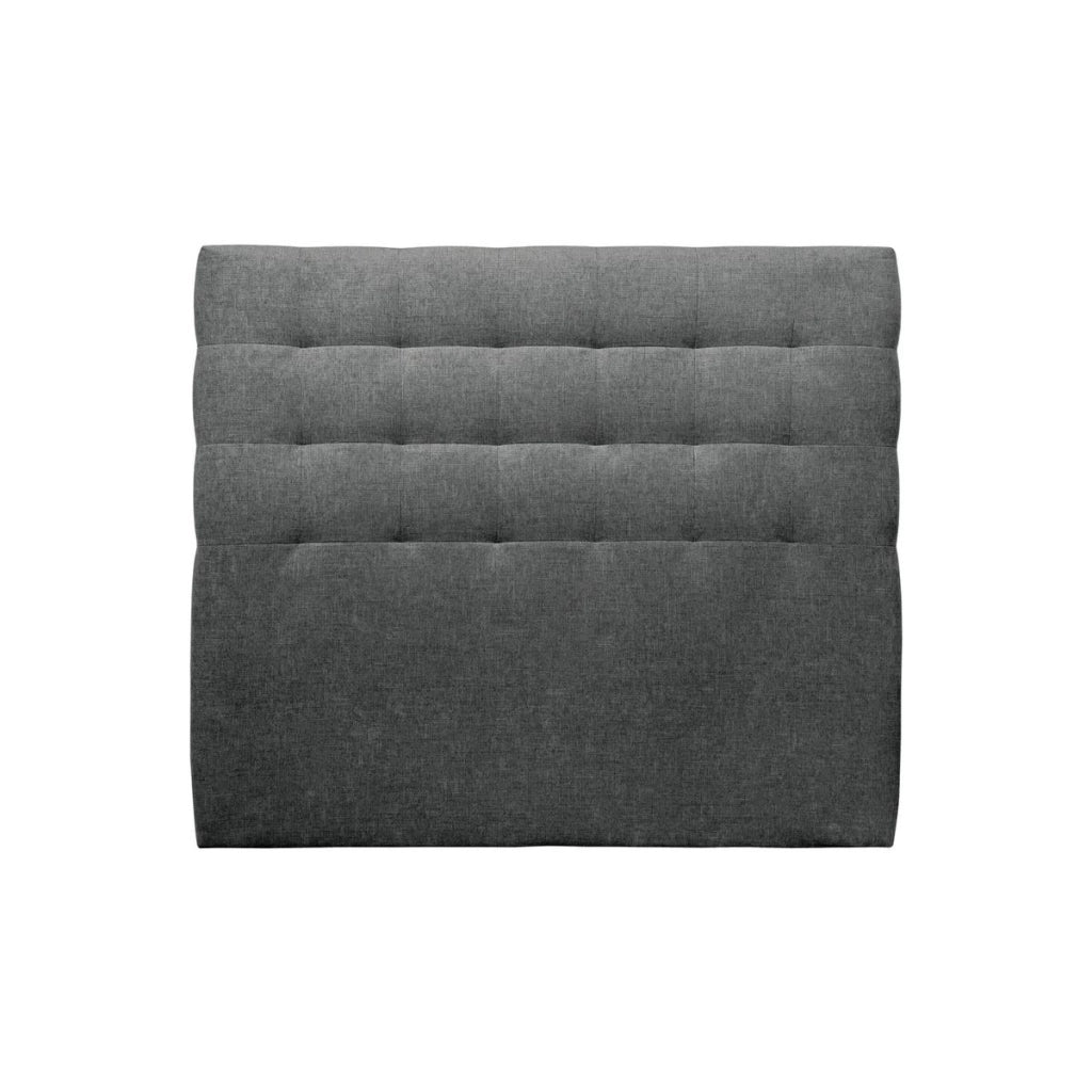 Testiera in tessuto natté grigio antracite imbottita L150 cm