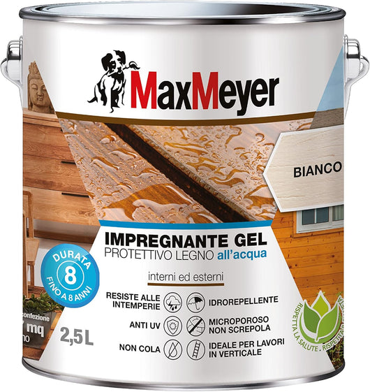 Impregnante Protettivo Legno All'acqua, Bianco, 2.5L